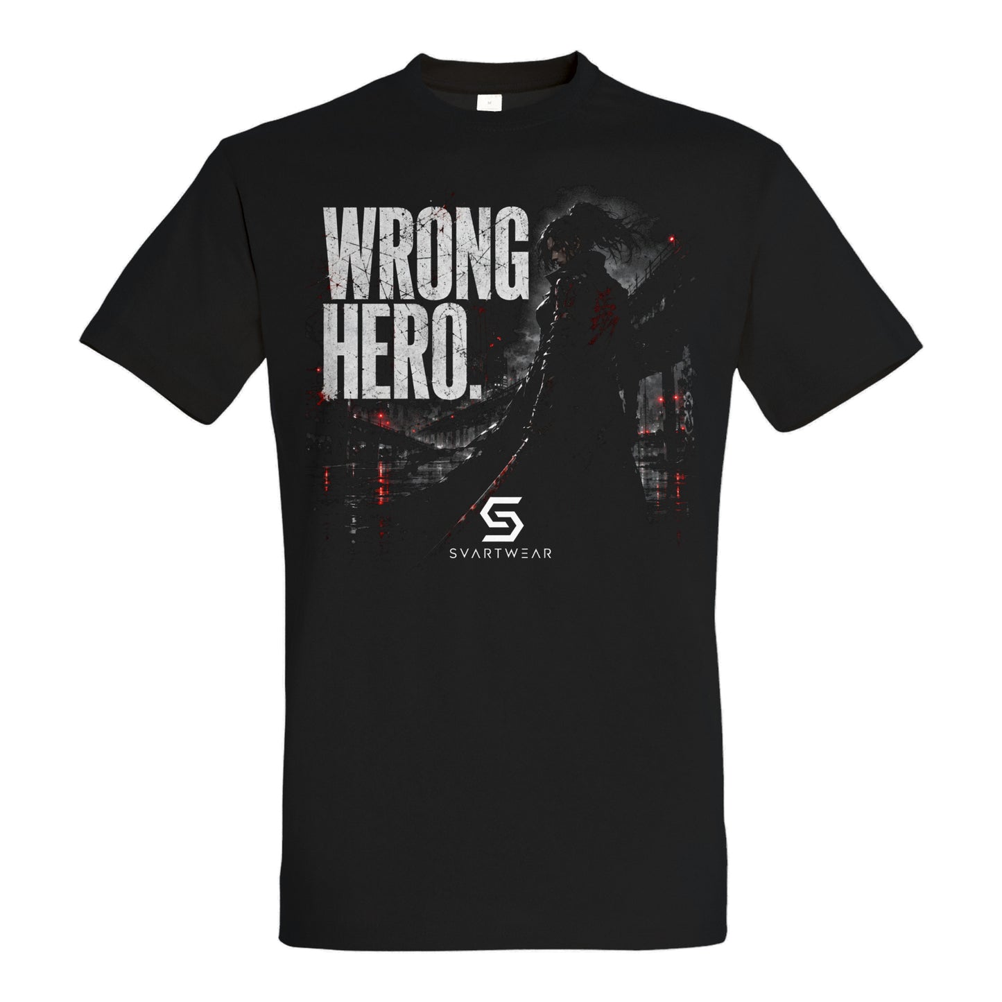 SVARTWEAR Statement Shirt „Wrong Hero.“