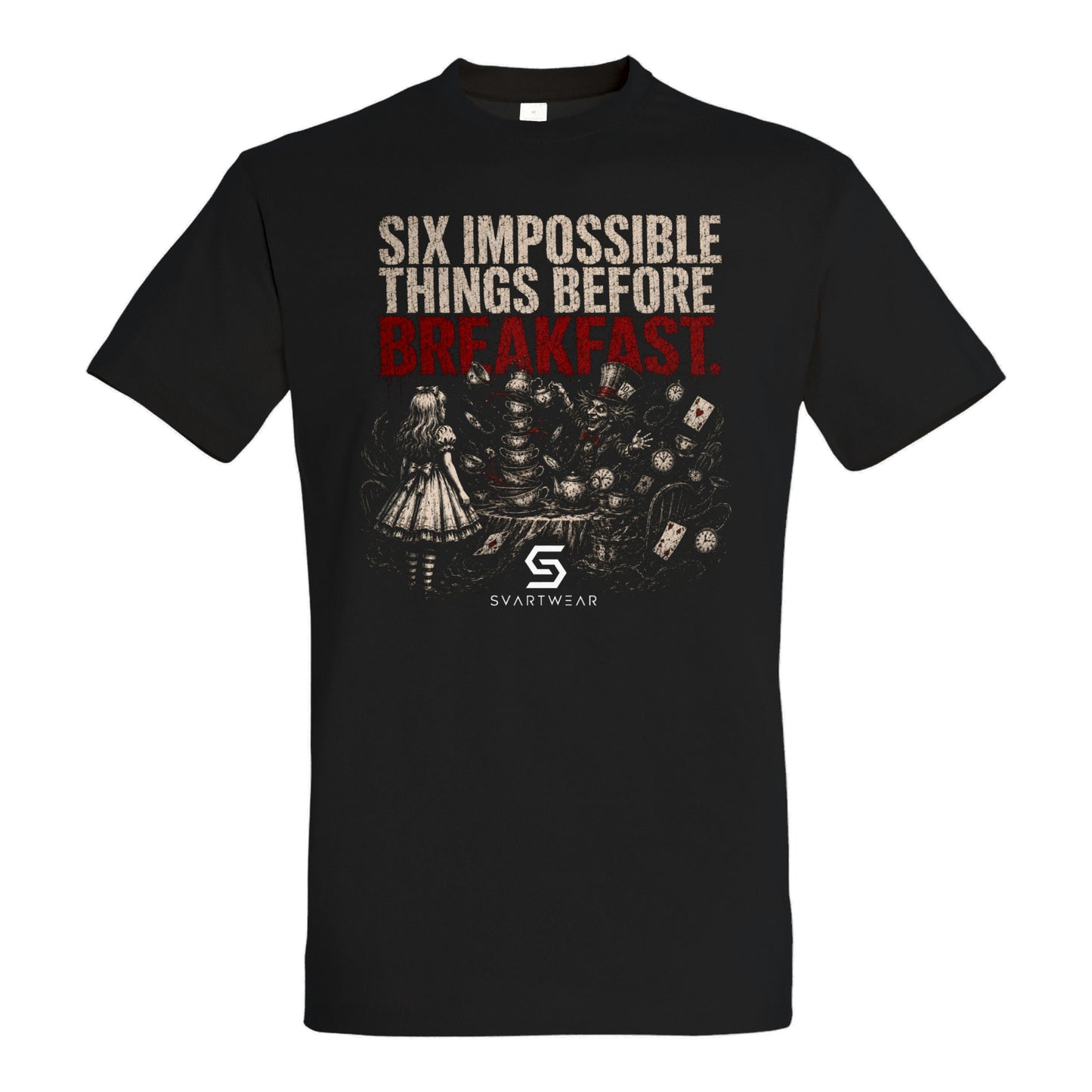 SVARTWEAR Shirt „Six Impossible Things Before Breakfast.“