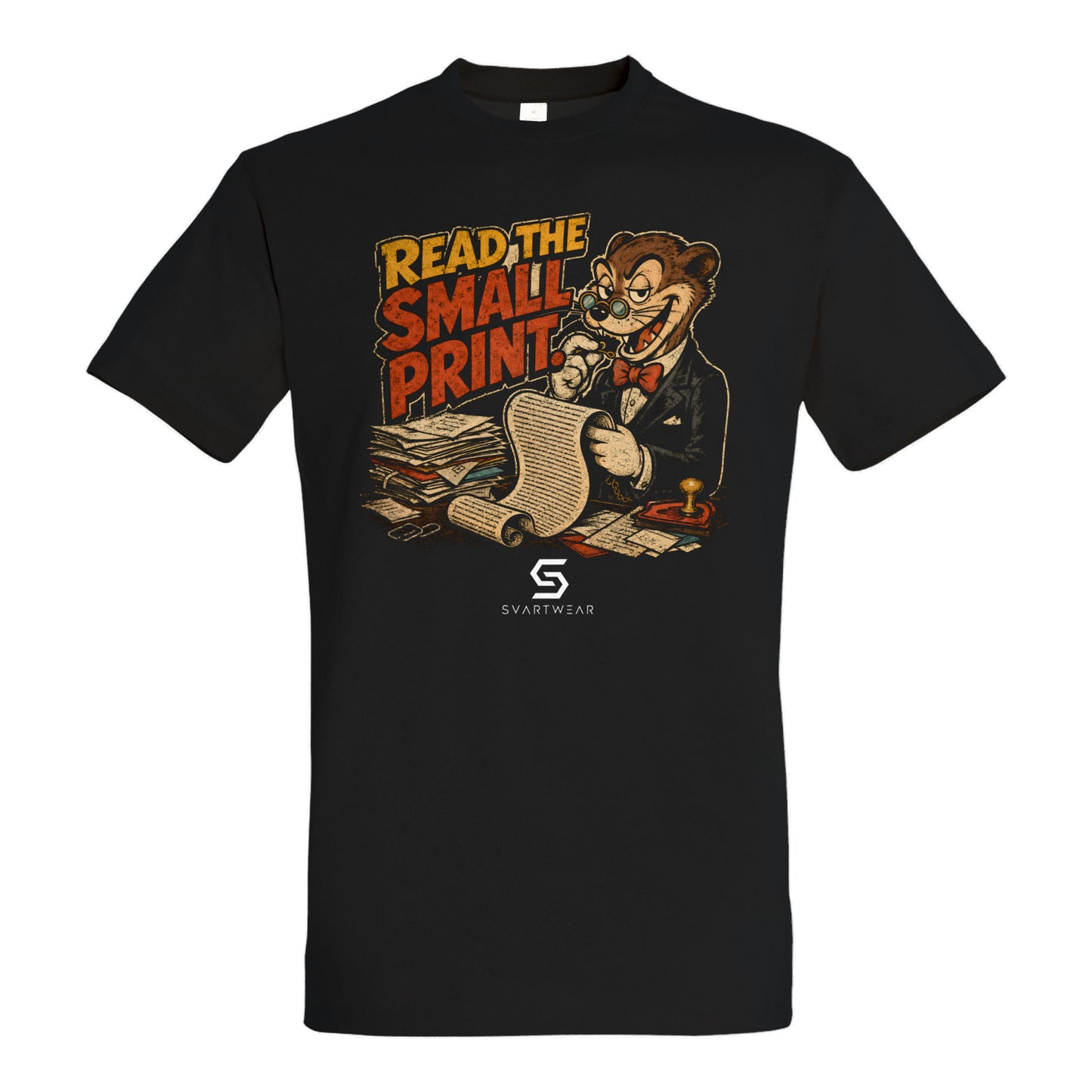 SVARTWEAR Bunte Biester Shirt „READ THE SMALL PRINT.“
