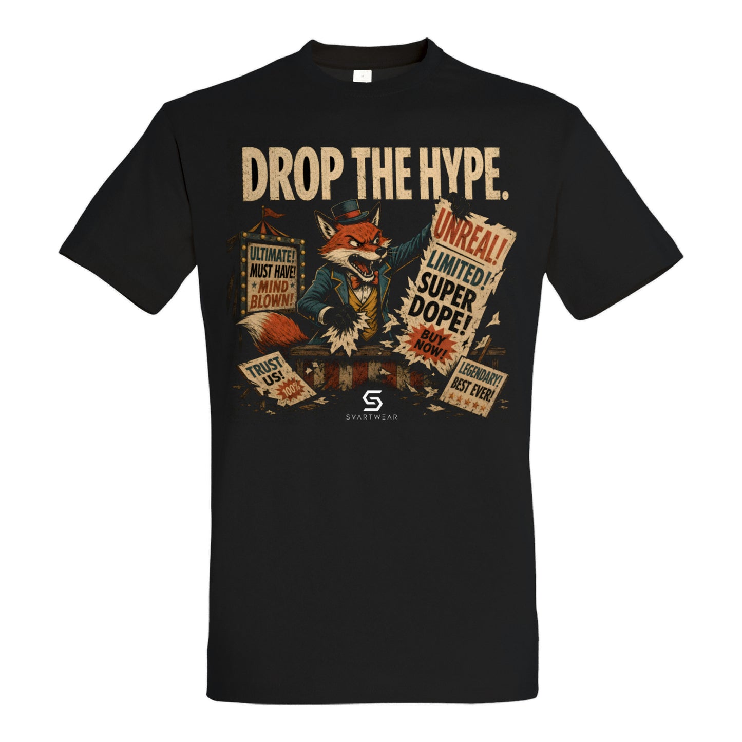 SVARTWEAR Bunte Biester Shirt „DROP THE HYPE.“