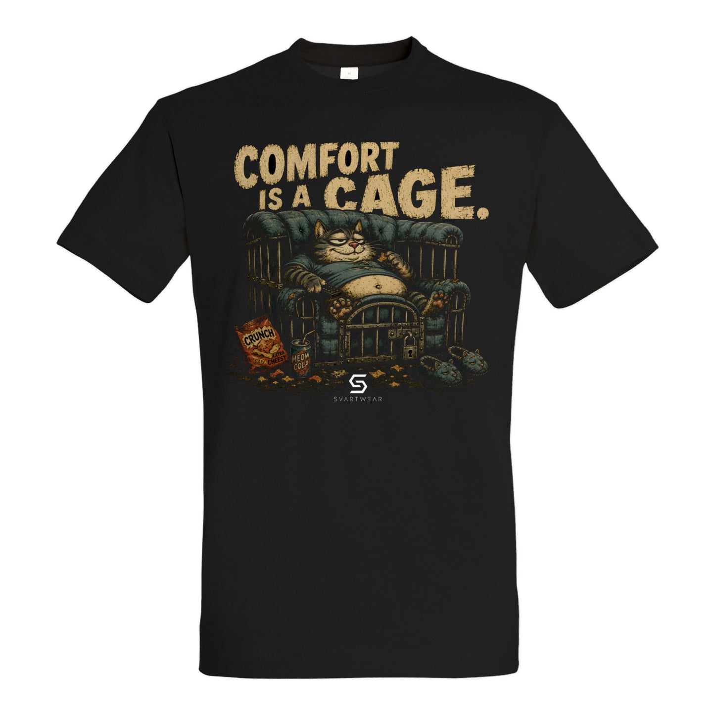 SVARTWEAR Bunte Biester Shirt „COMFORT IS A CAGE.“