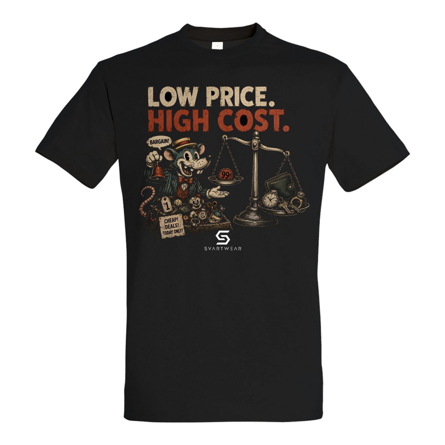 SVARTWEAR Bunte Biester Shirt „LOW PRICE. HIGH COST.“