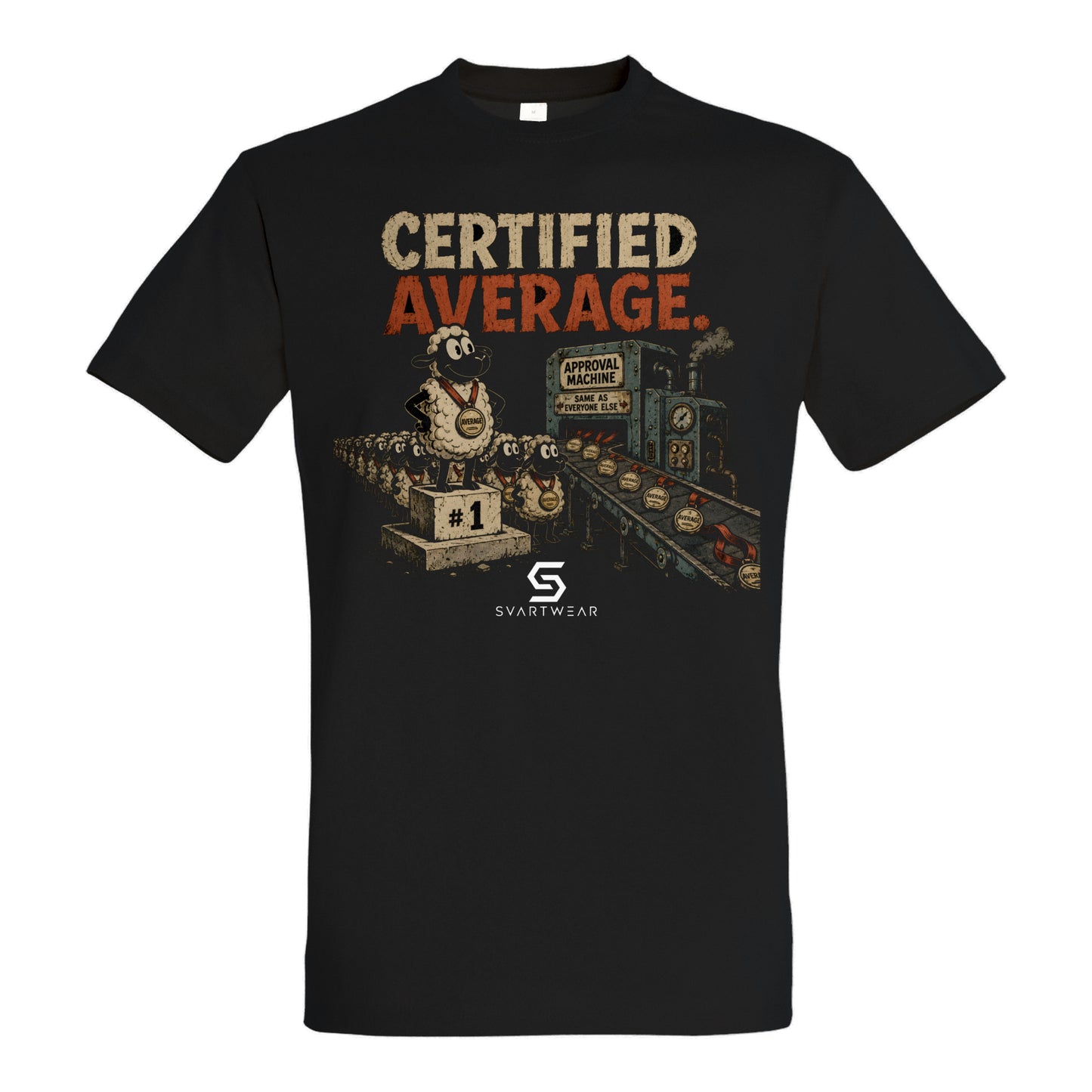 SVARTWEAR Bunte Biester Shirt „CERTIFIED AVERAGE.“