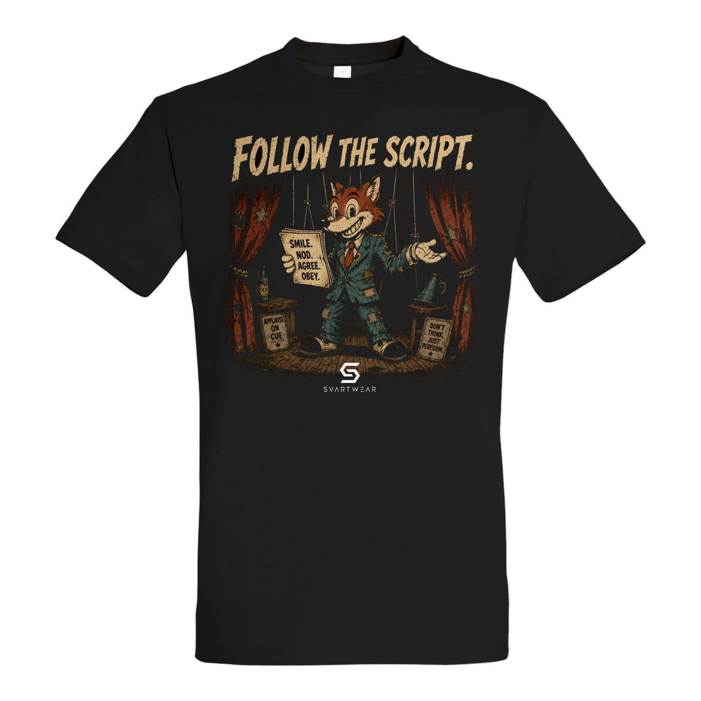 SVARTWEAR Bunte Biester Shirt „FOLLOW THE SCRIPT.“