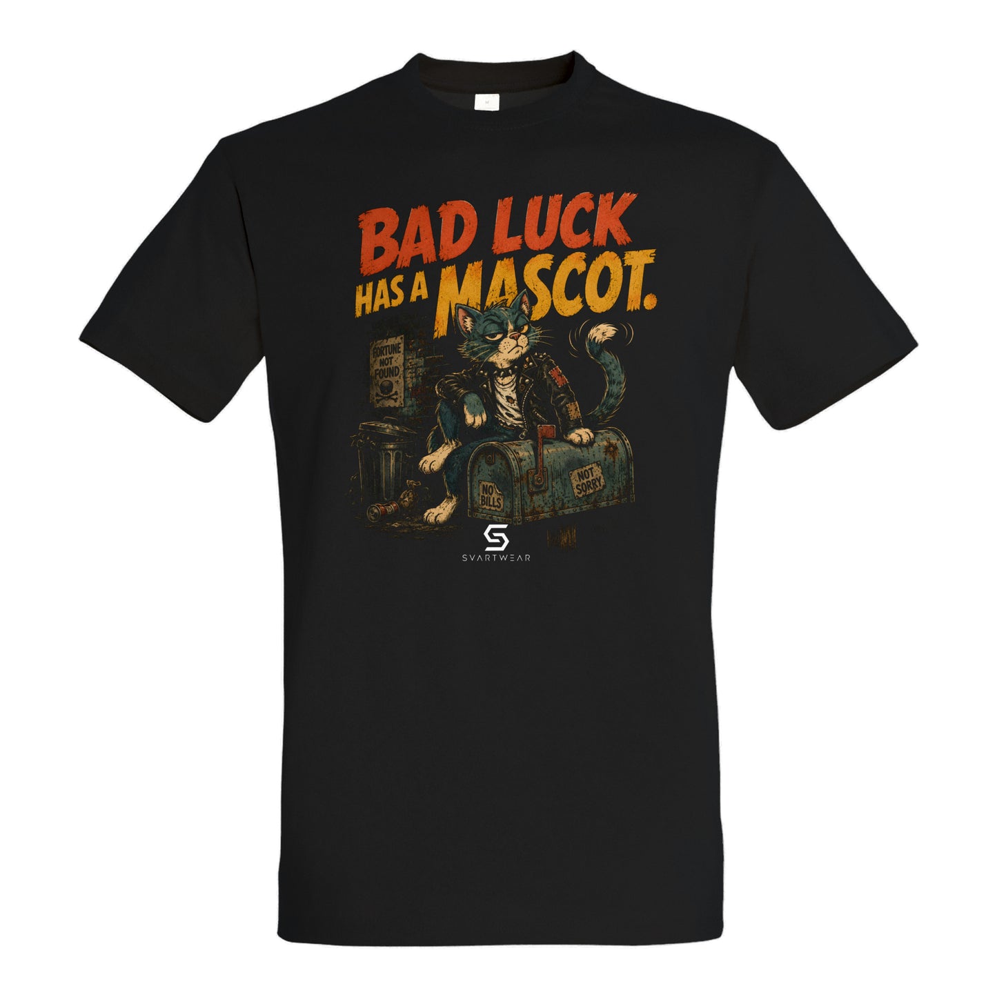 SVARTWEAR Bunte Biester Shirt „BAD LUCK HAS A MASCOT.“