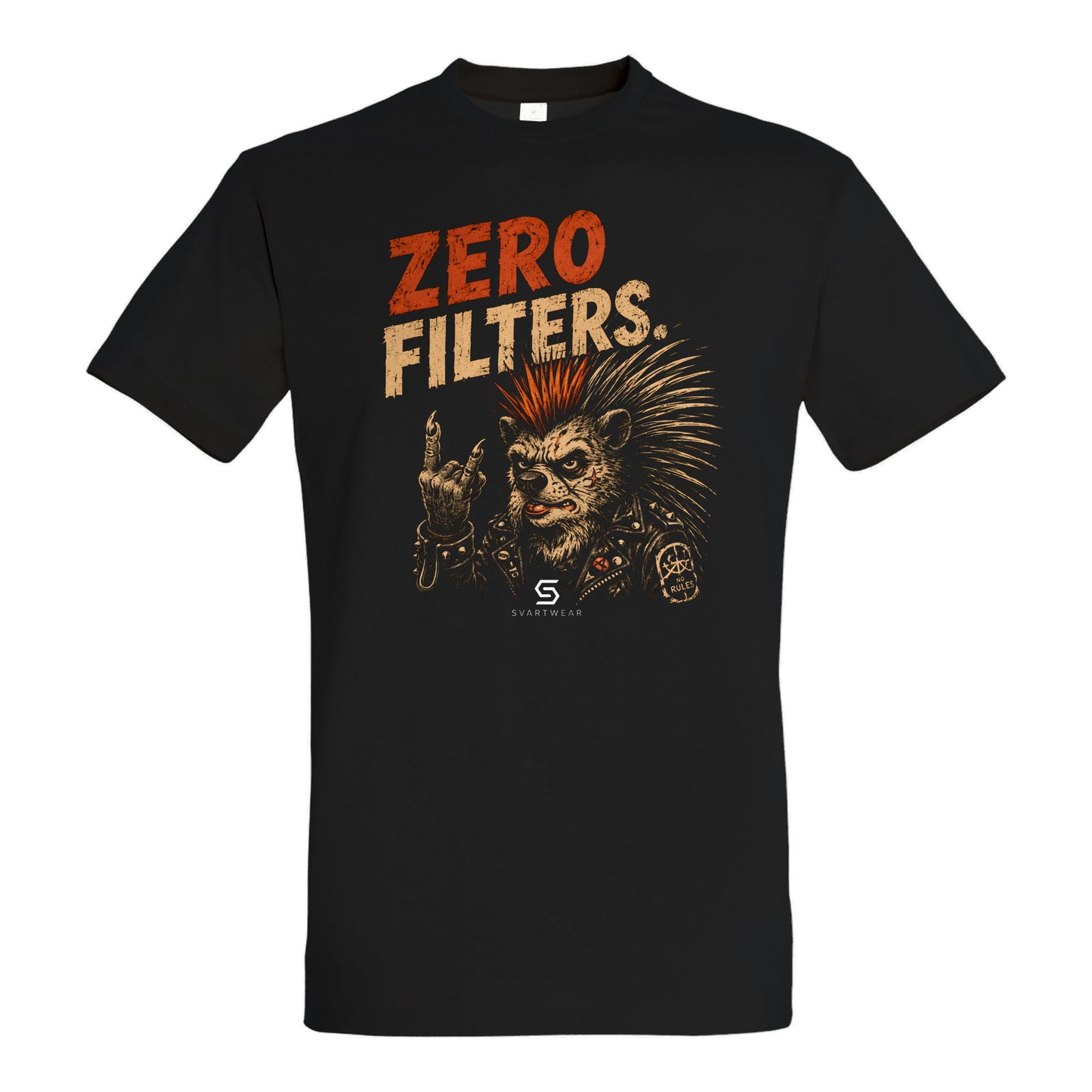 SVARTWEAR Statement Shirt „Zero Filters.“