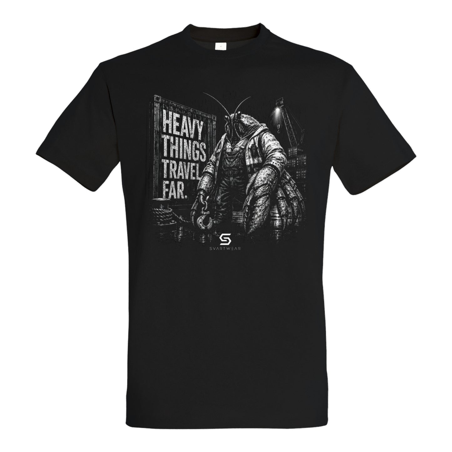 SVARTWEAR Statement Shirt „Heavy Things Travel Far.“