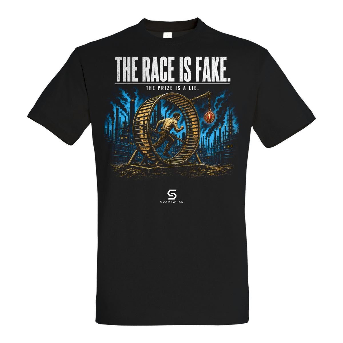 SVARTWEAR Statement Shirt „The Race Is Fake.“