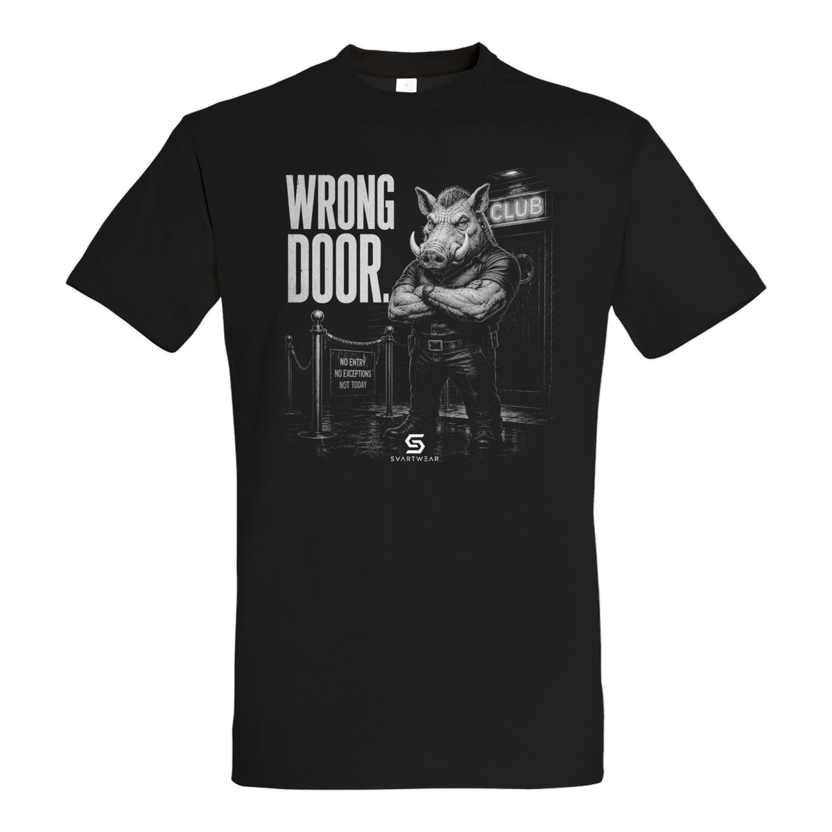SVARTWEAR Statement Shirt „Wrong Door.“