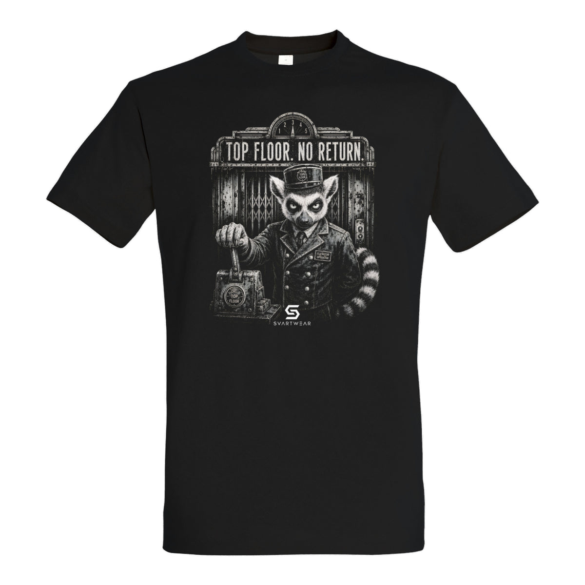 SVARTWEAR Dunkle Biester Shirt „Top Floor. No Return.“