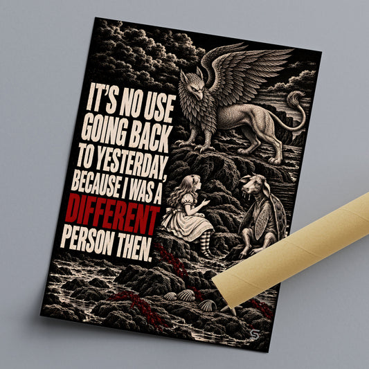 Kunstdruck It's No Use Going Back To Yesterday liegend mit Versandhülse