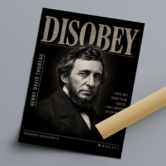 Poster Henry David Thoreau, Disobey, als Druck gezeigt