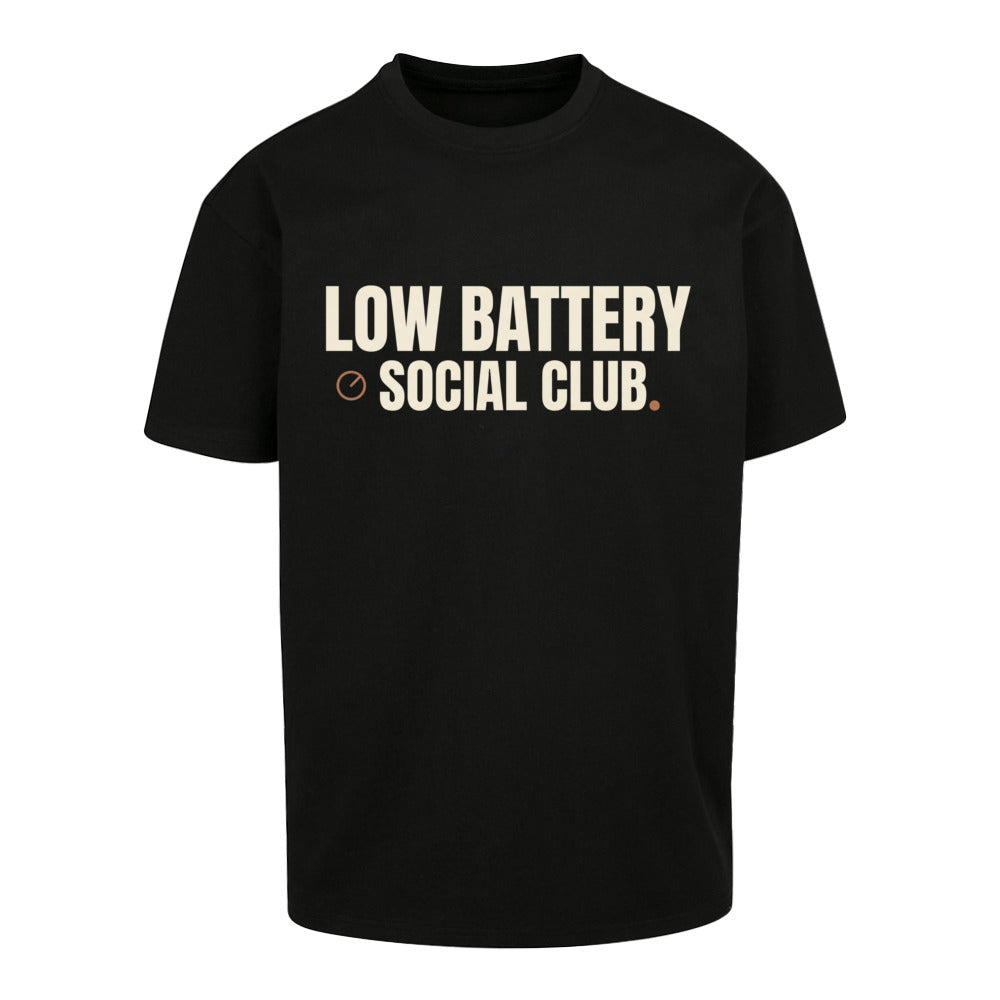 SVARTWEAR Unisex T-Shirt - „LOW BATTERY“ - 240 GSM HEAVYWEIGHT COTTON