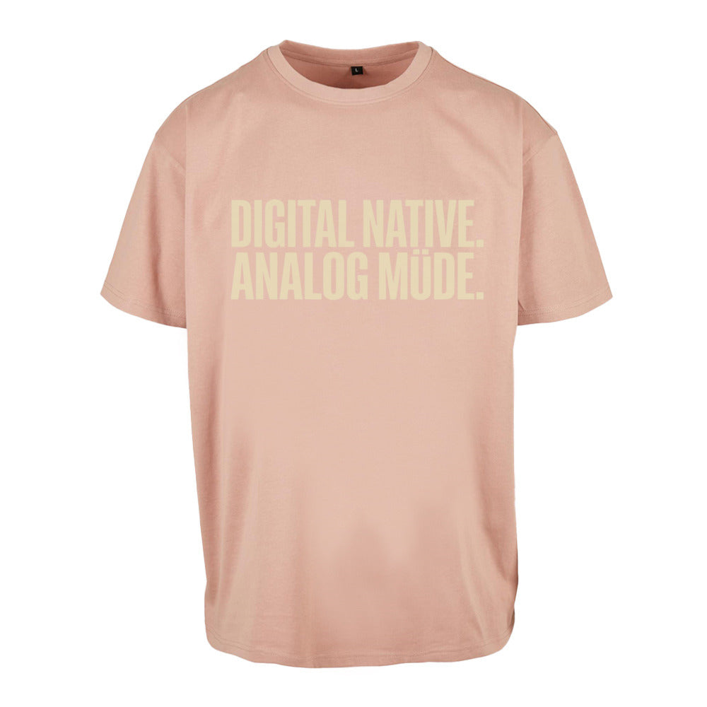 SVARTWEAR Unisex T-Shirt - „ANALOG MÜDE“ - 240 GSM HEAVYWEIGHT COTTON