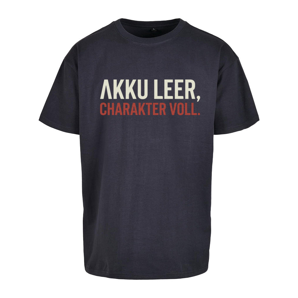 SVARTWEAR Unisex T-Shirt - „AKKU LEER“ - 240 GSM HEAVYWEIGHT COTTON
