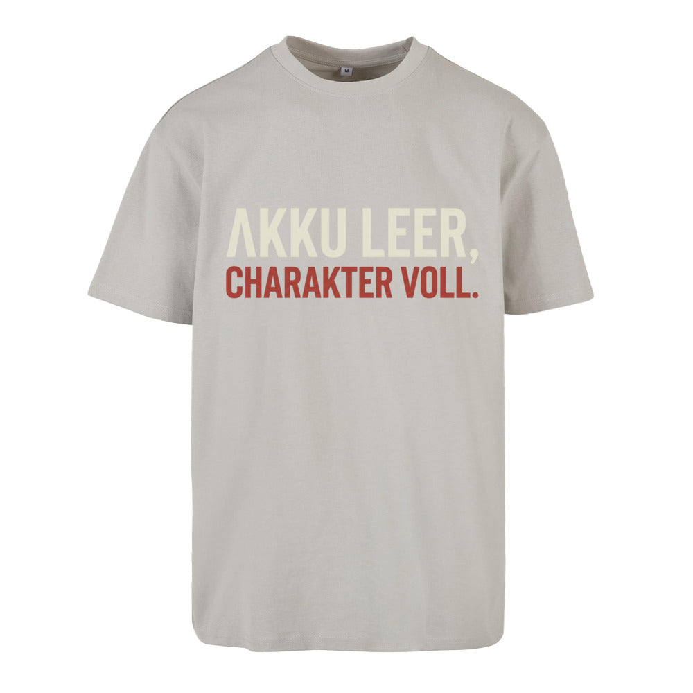 SVARTWEAR Unisex T-Shirt - „AKKU LEER“ - 240 GSM HEAVYWEIGHT COTTON