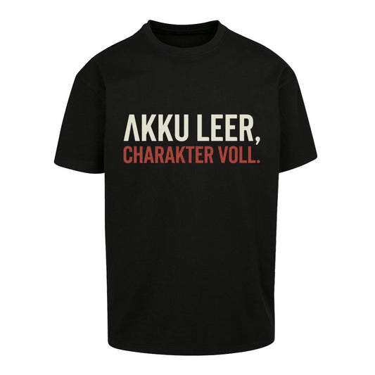 SVARTWEAR Unisex T-Shirt - „AKKU LEER“ - 240 GSM HEAVYWEIGHT COTTON