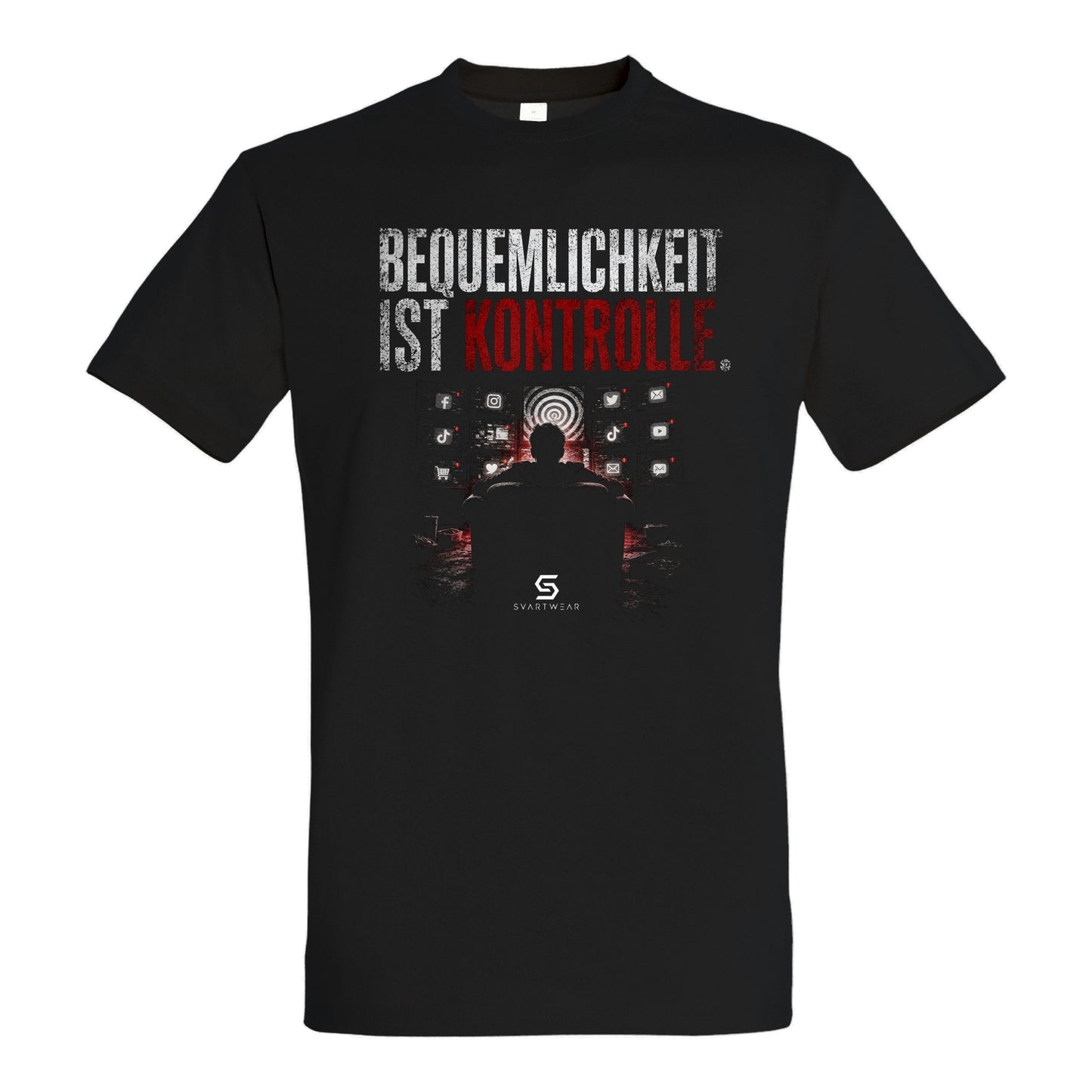 SVARTWEAR Statement Shirt „Bequemlichkeit ist Kontrolle.“
