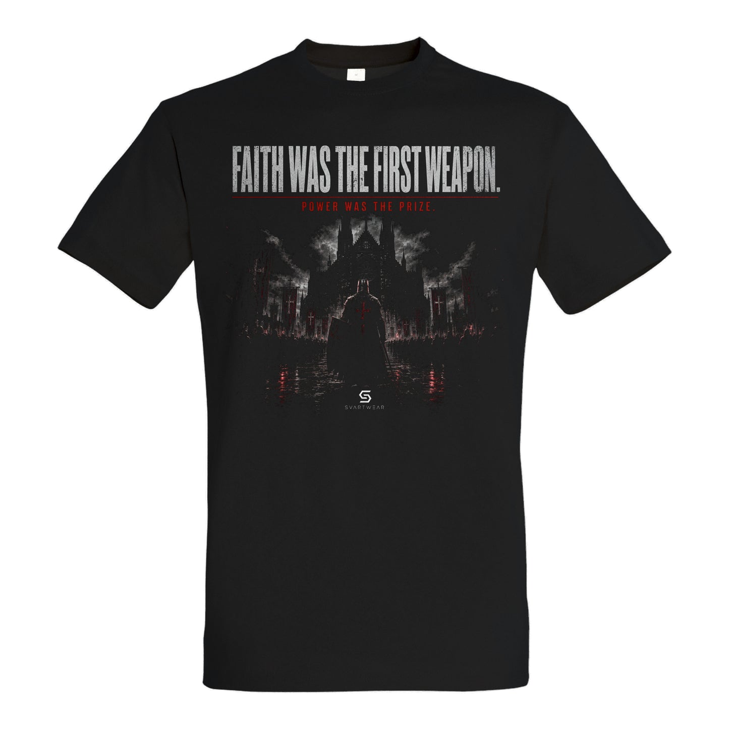 SVARTWEAR Statement Shirt „Faith Was the First Weapon.“