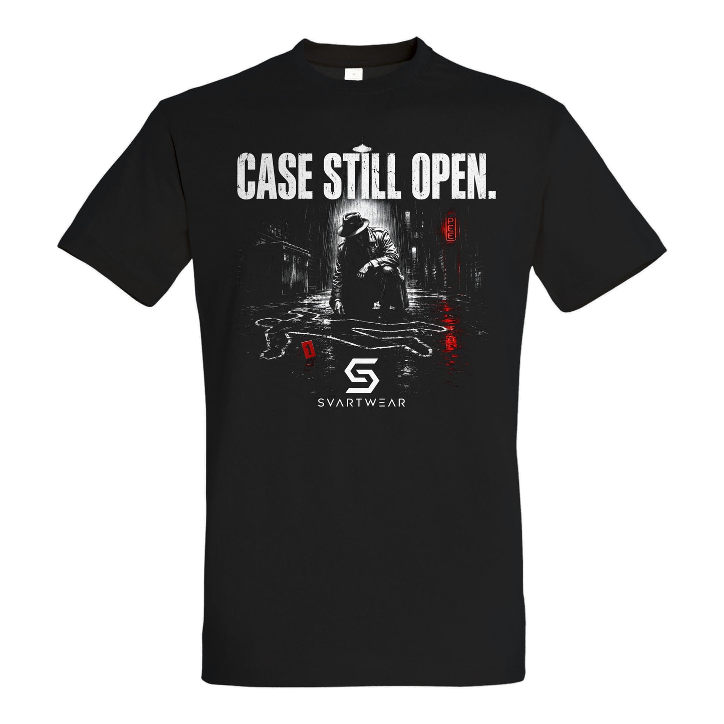 SVARTWEAR Statement Shirt „Case Still Open.“