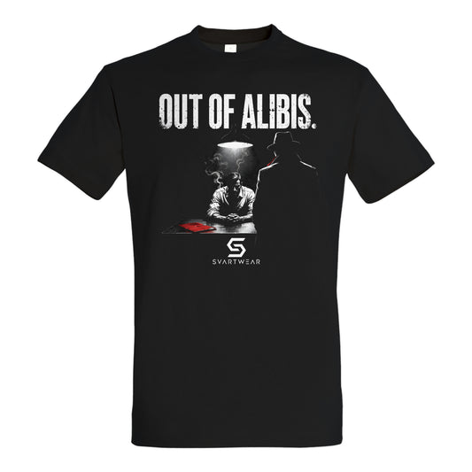 SVARTWEAR Statement Shirt „Out of Alibis.“