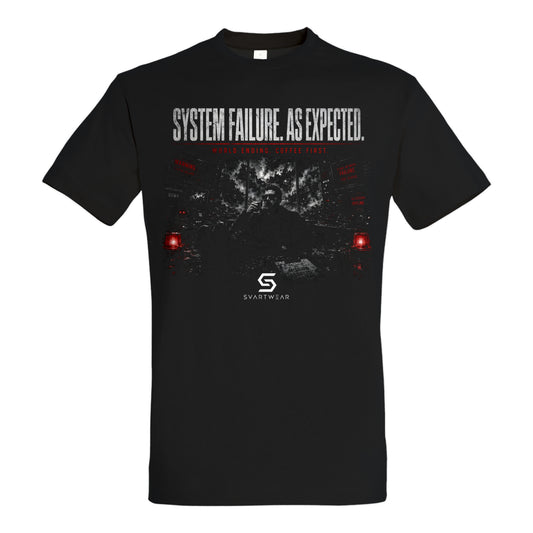 SVARTWEAR Statement Shirt „System Failure. As Expected.“