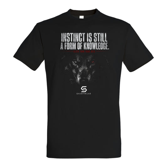 SVARTWEAR Statement Shirt „Instinct Is Still a Form of Knowledge.“