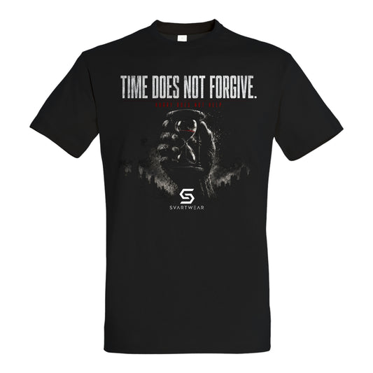 SVARTWEAR Statement Shirt „Time Does Not Forgive.“