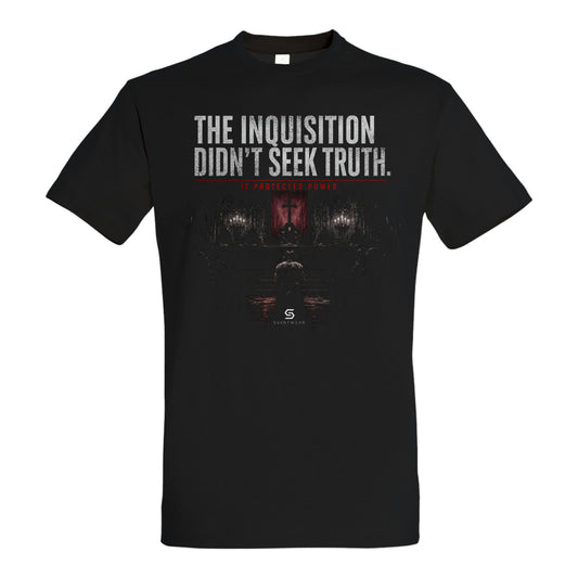 SVARTWEAR Statement Shirt „The Inquisition Didn’t Seek Truth.“