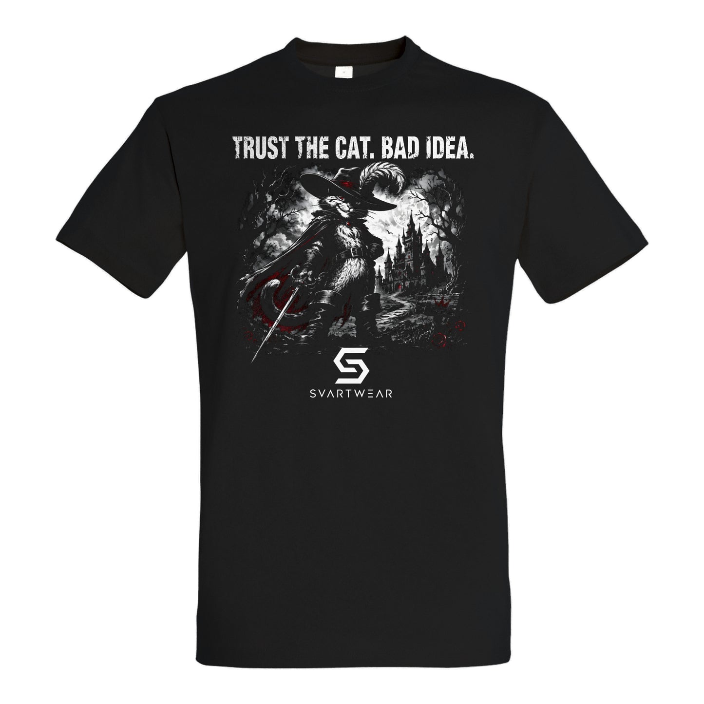 SVARTWEAR Shirt „Trust the Cat. Bad Idea.“