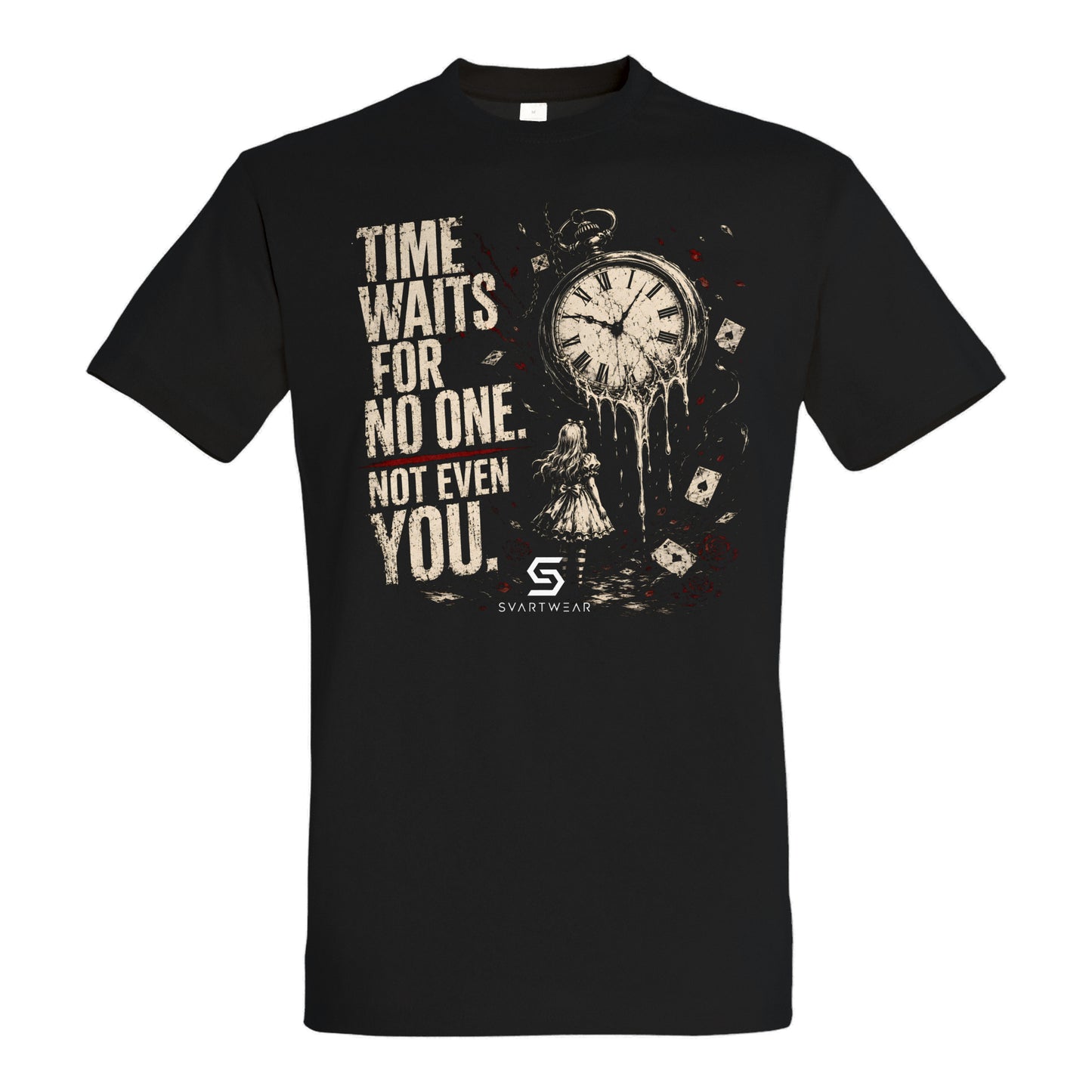 SVARTWEAR Dark Alice Shirt „Time Waits for No One.“