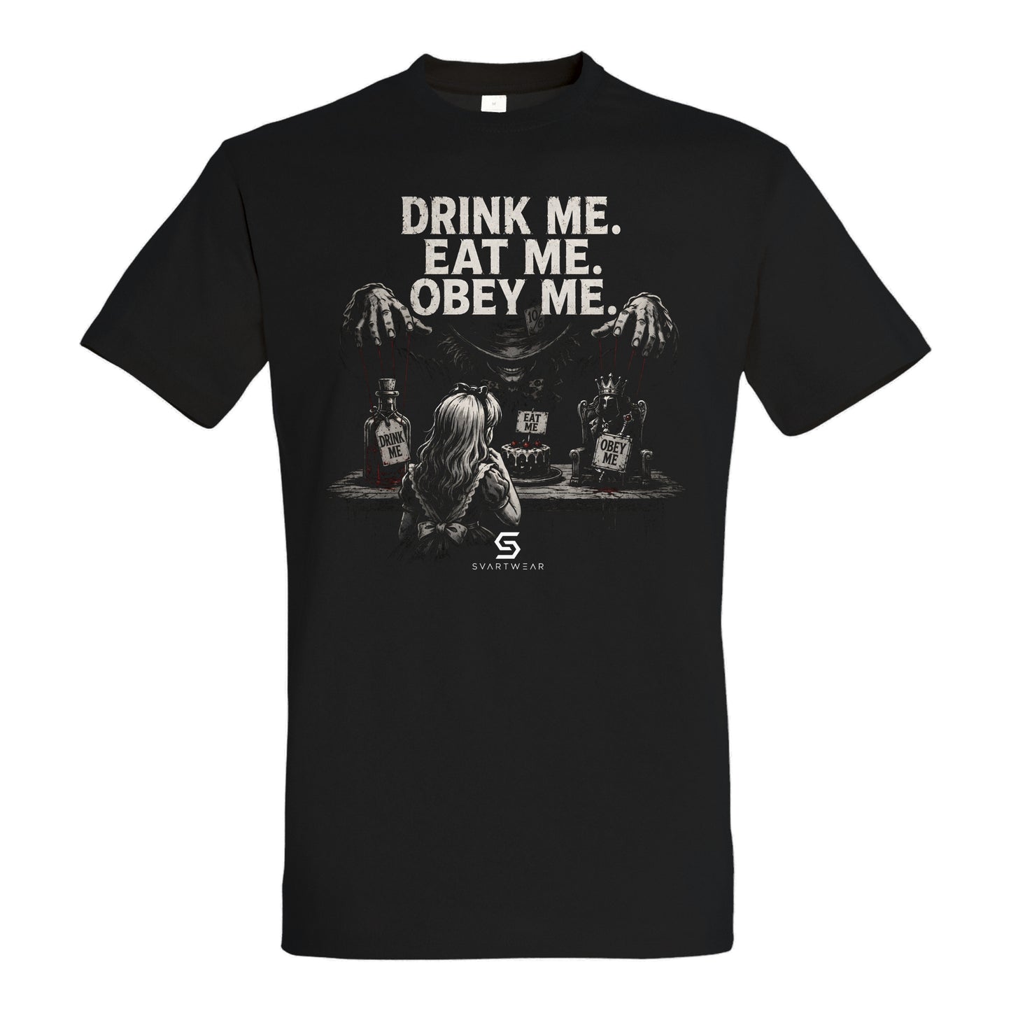 SVARTWEAR Dark Alice Shirt „Drink Me. Eat Me. Obey Me.“