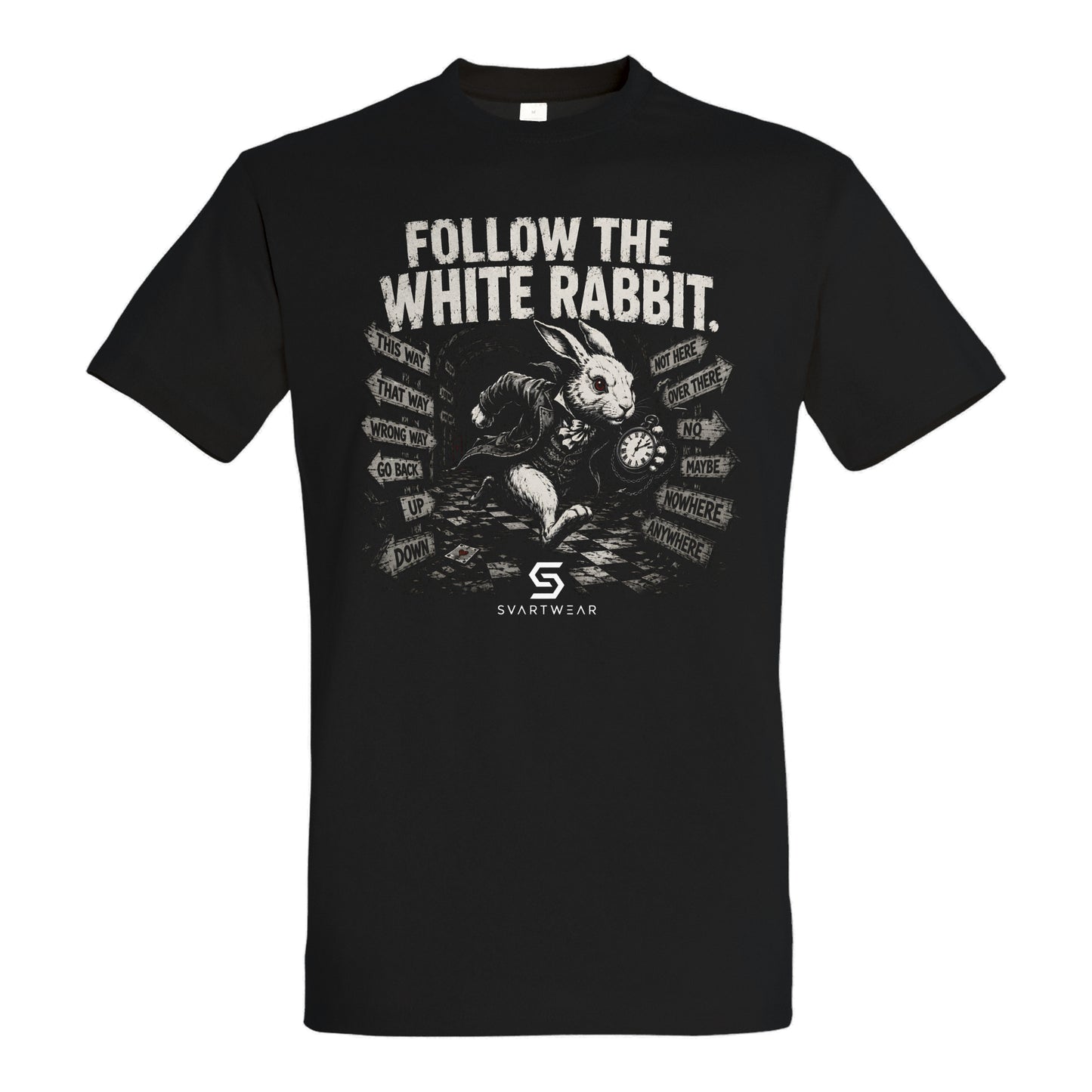 SVARTWEAR Dark Alice Shirt „Follow the White Rabbit.“