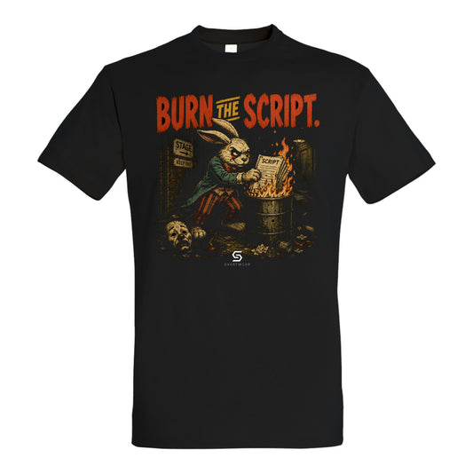 SVARTWEAR Bunte Biester Shirt „BURN THE SCRIPT.“