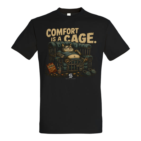 SVARTWEAR Bunte Biester Shirt „COMFORT IS A CAGE.“
