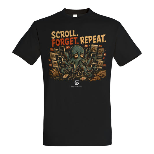 SVARTWEAR Bunte Biester Shirt „SCROLL. FORGET. REPEAT.“