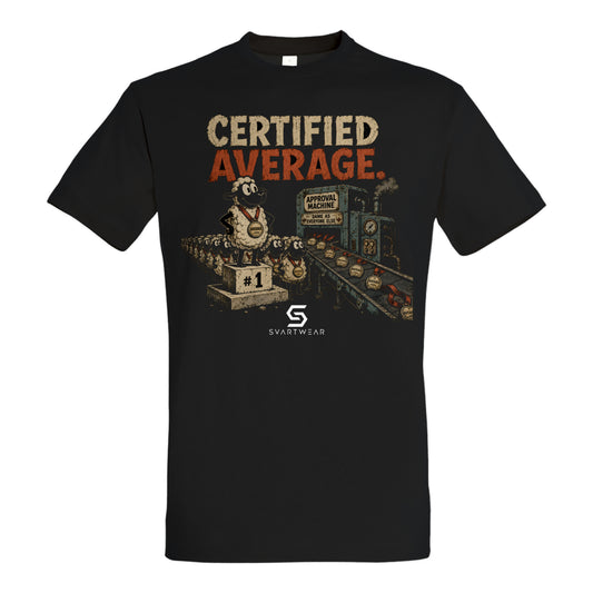 SVARTWEAR Bunte Biester Shirt „CERTIFIED AVERAGE.“
