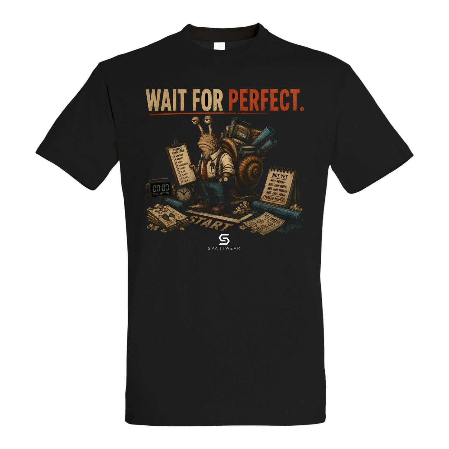 SVARTWEAR Bunte Biester Shirt „WAIT FOR PERFECT.“