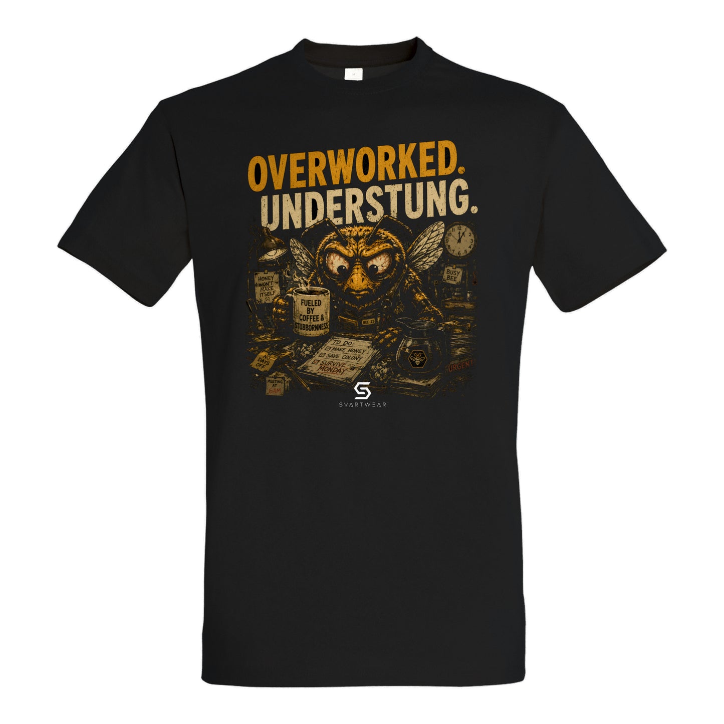 SVARTWEAR Statement Shirt „Overworked. Understung.“