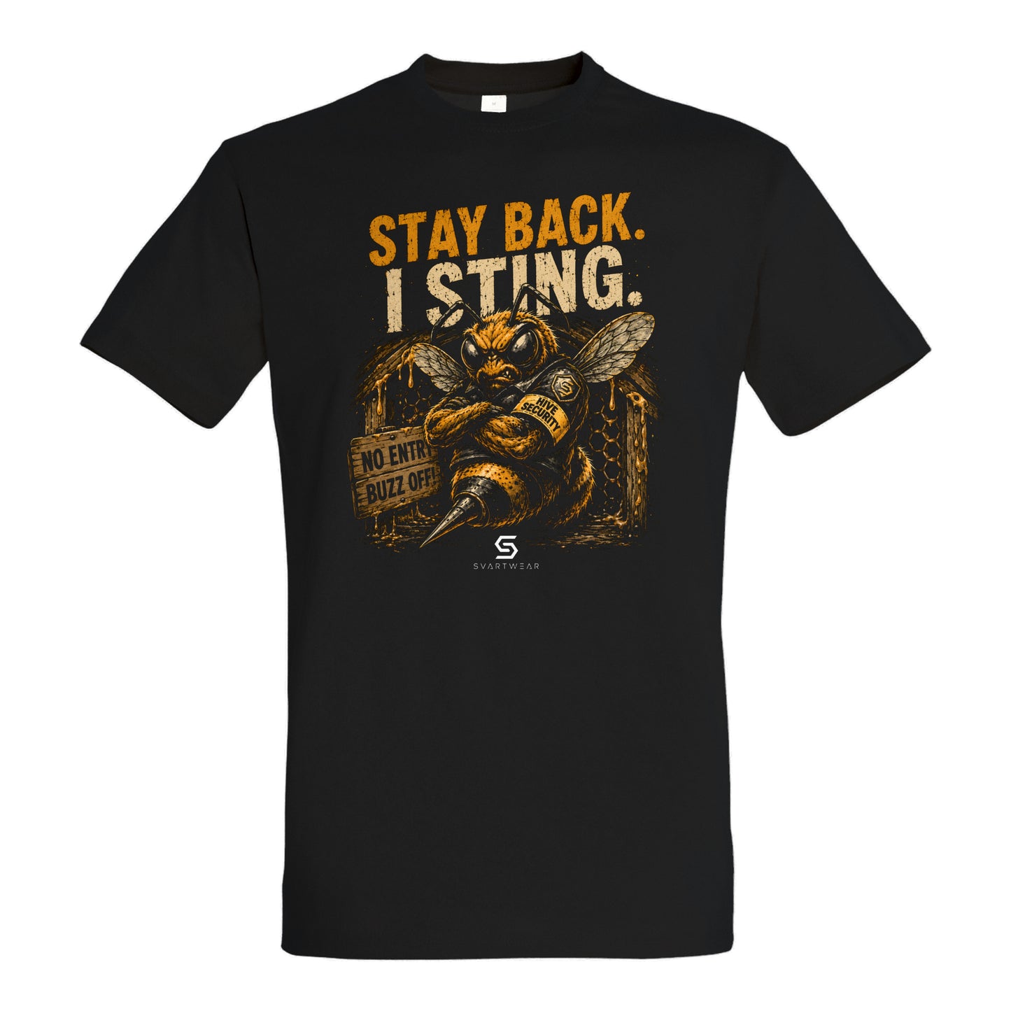 SVARTWEAR Statement Shirt „Stay Back. I Sting.“