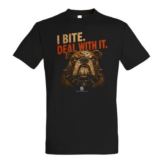 SVARTWEAR Statement Shirt „I Bite. Deal With It.“
