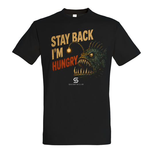 SVARTWEAR Statement Shirt „Stay Back. I’m Hungry.“