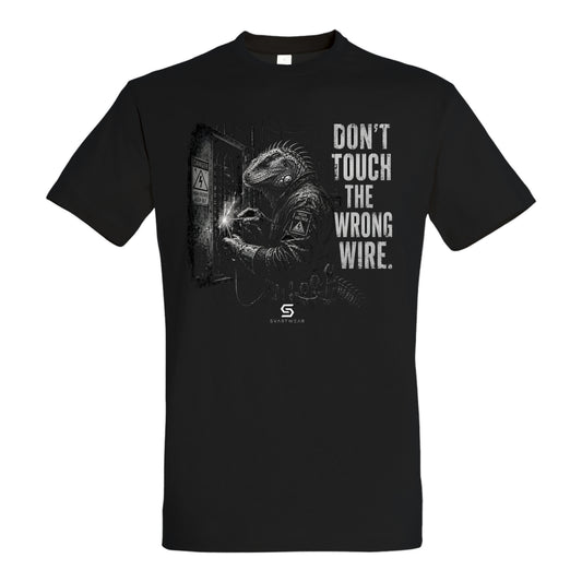 SVARTWEAR Statement Shirt „Don’t Touch the Wrong Wire.“