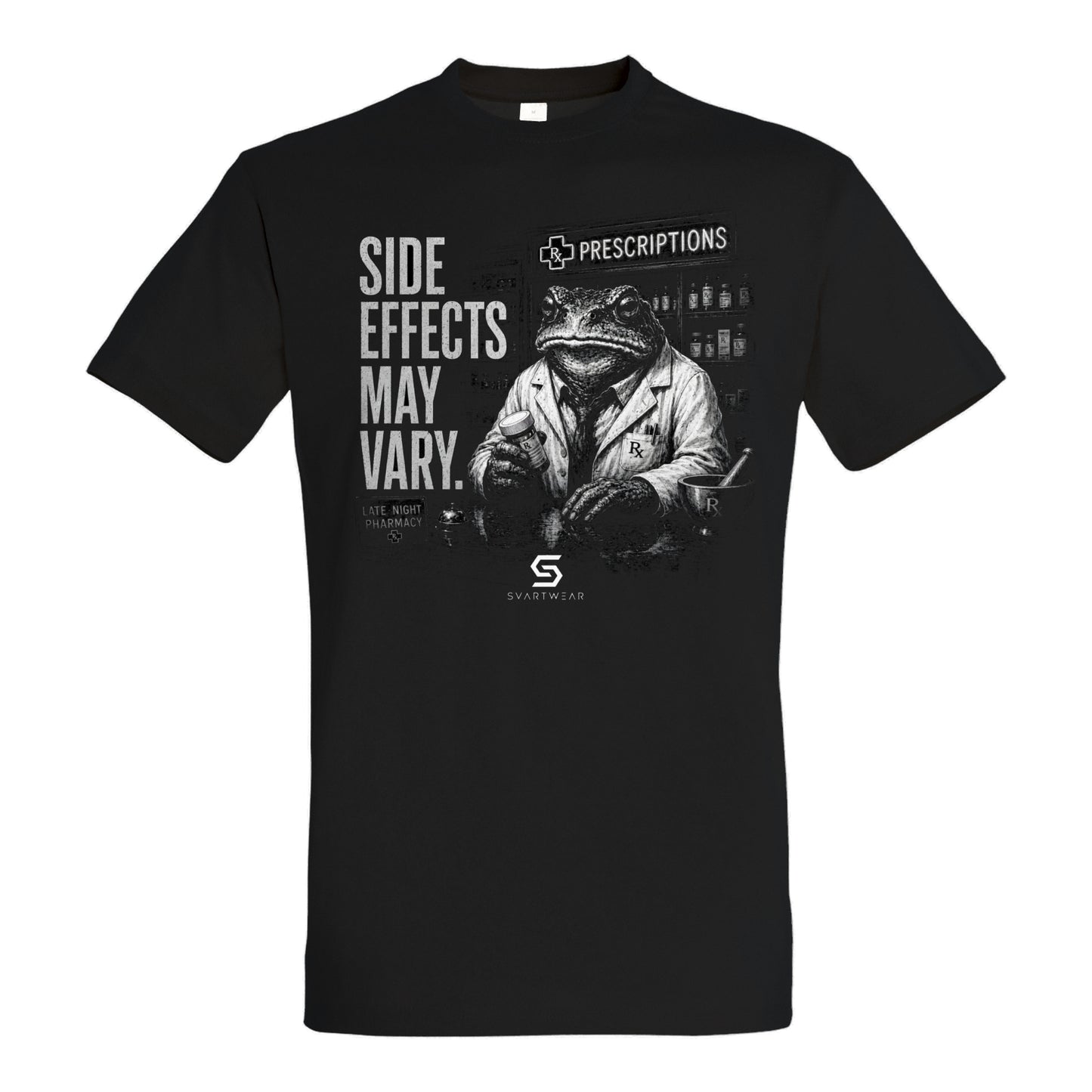 SVARTWEAR Statement Shirt „Side Effects May Vary.“