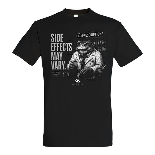 SVARTWEAR Statement Shirt „Side Effects May Vary.“