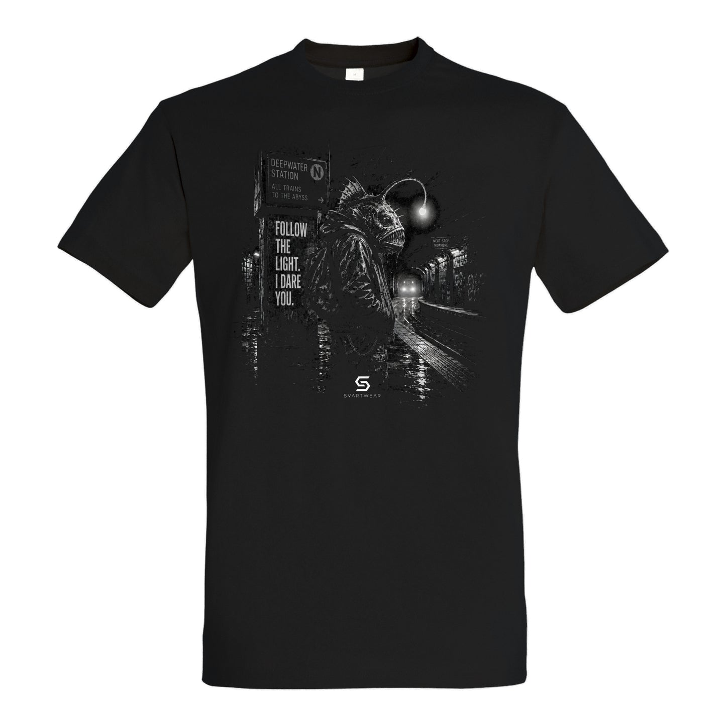 SVARTWEAR Statement Shirt „Follow the Light. I Dare You.“