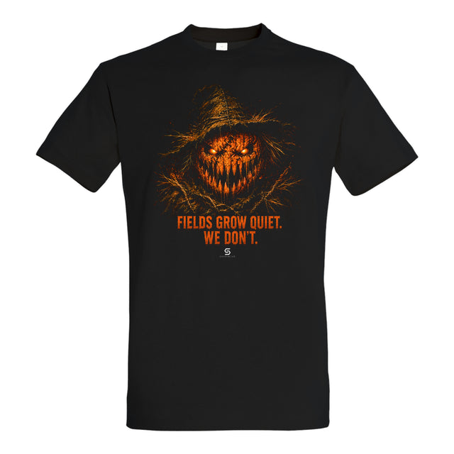 SVARTWEAR Halloween Shirt „Fields Grow Quiet. We Don’t.“