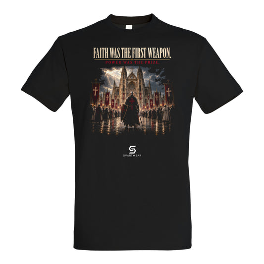 SVARTWEAR Statement Shirt „Faith Was the First Weapon.“