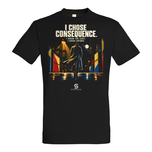 SVARTWEAR Statement Shirt „I Chose Consequence.“