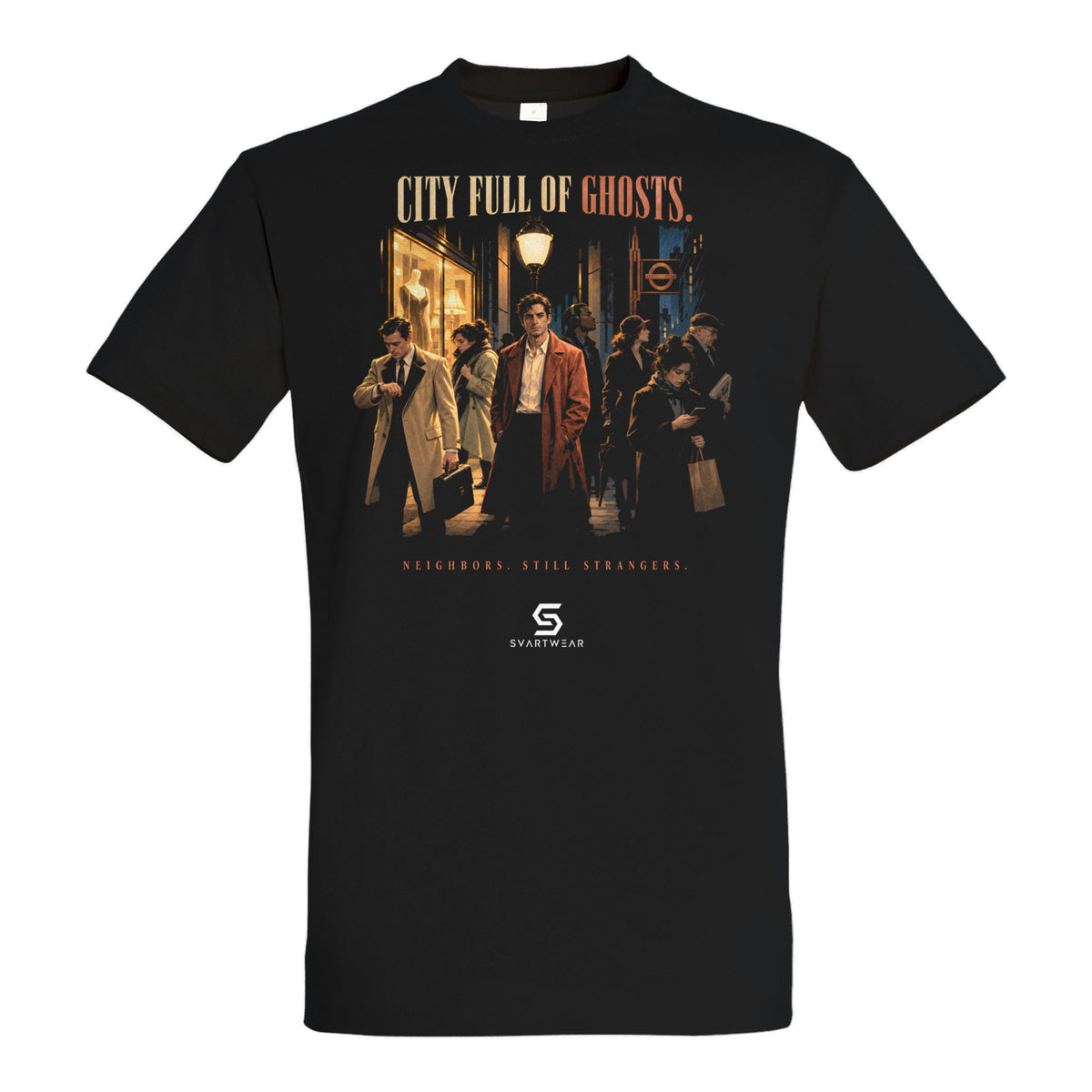 SVARTWEAR Statement Shirt „City Full of Ghosts.“